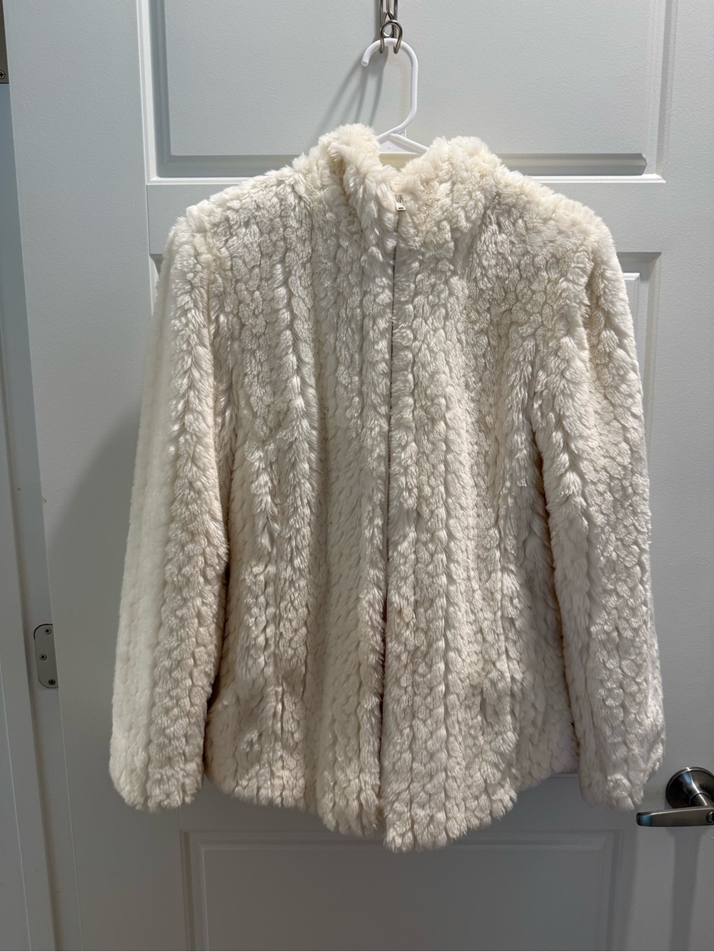 Cozy Plush Teddy Jacket in Cream